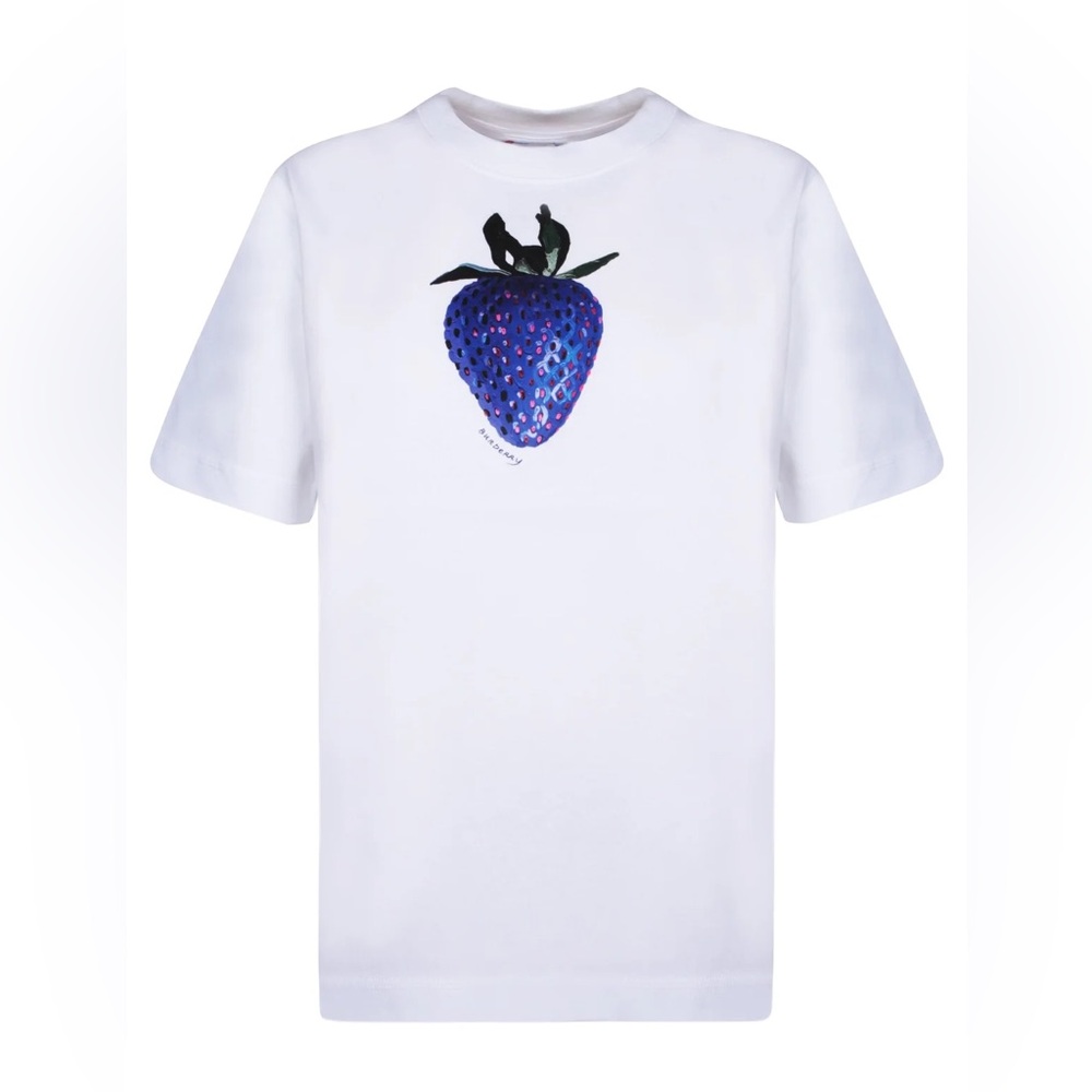 Burberry Strawberry-Printed Crewneck T-Shirt S NWT